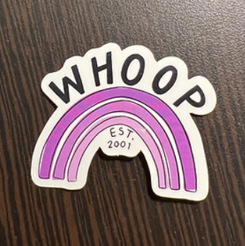 whoop rainbow sticker